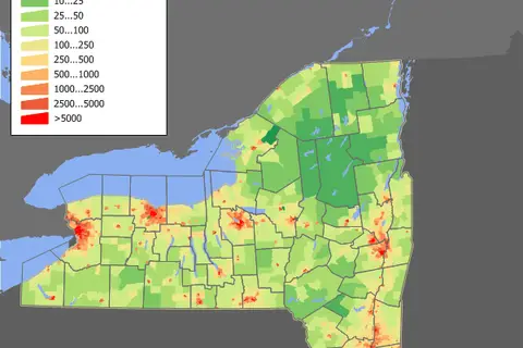 Map: New York Population Map