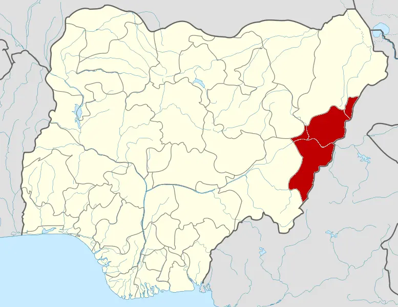 Map: Nigeria Adamawa State Map