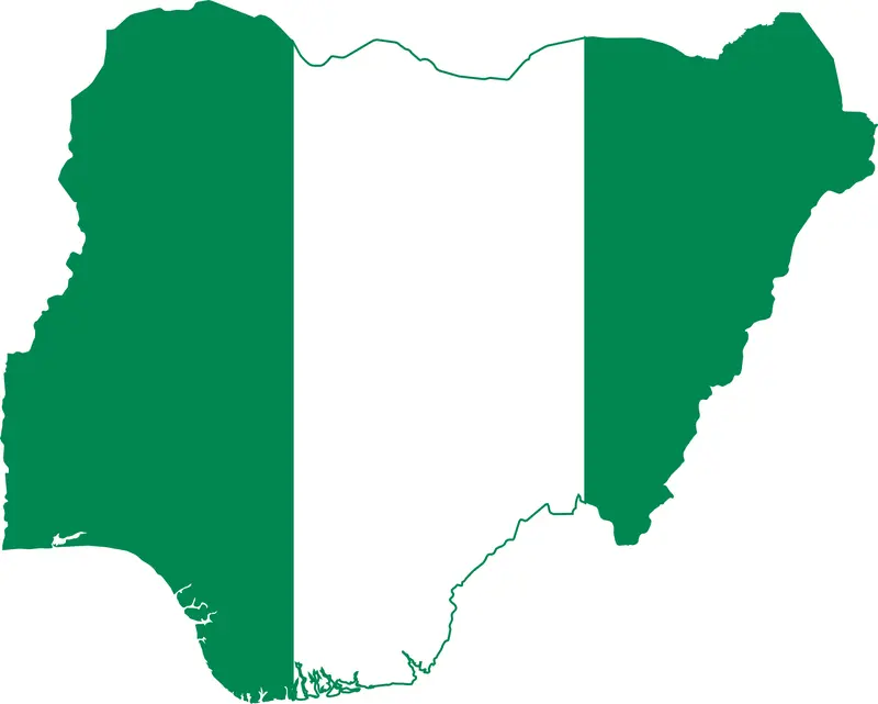 Map: Nigeria Flag Map