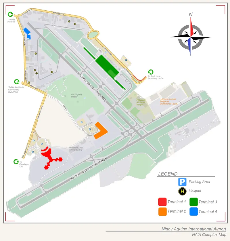 Map: Ninoy Aquino International Airport Complex Map