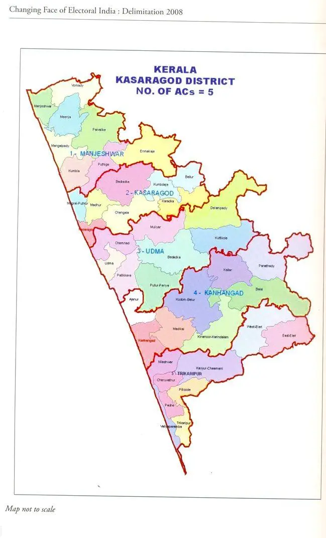 Map: Niyamasabha Constituency Map Kasaragod District