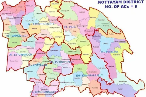 Map: Niyamasabha Constituency Map Kottayam District
