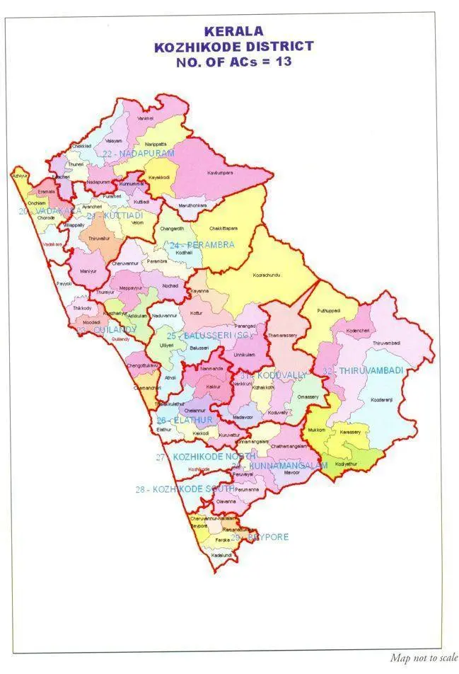 Map: Niyamasabha Constituency Map Kozhikode District