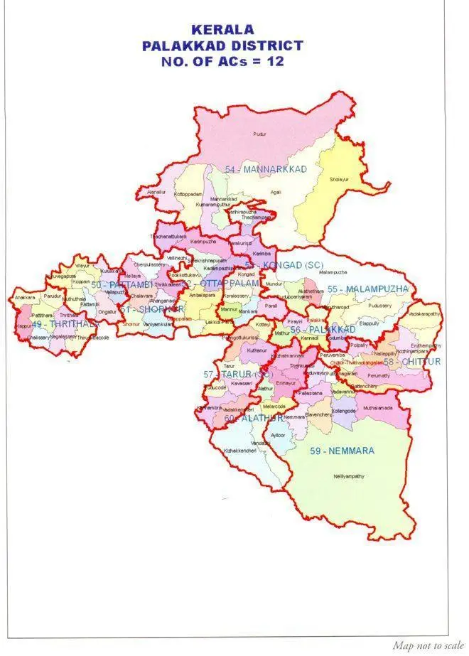 Map: Niyamasabha Constituency Map Palakkad District