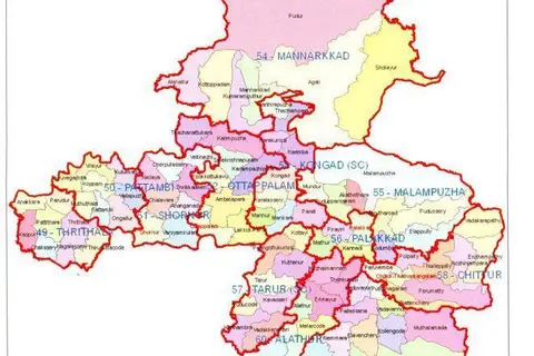 Map: Niyamasabha Constituency Map Palakkad District