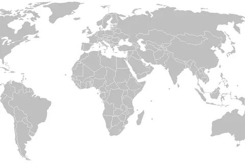 Map: No Colonies Blank World Map
