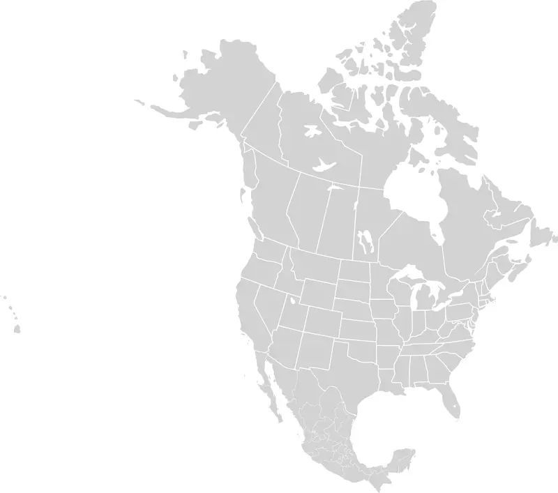 Map: North America Blank Range Map