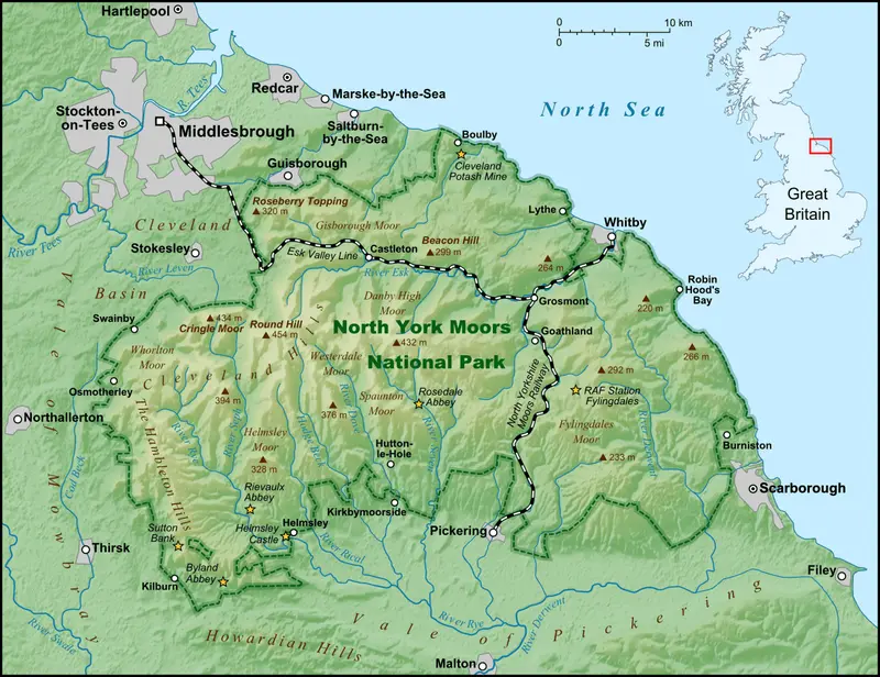 Map: North York Moors Map En