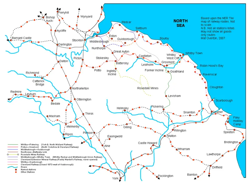 Map: North Yorkshire Moors Railway Map