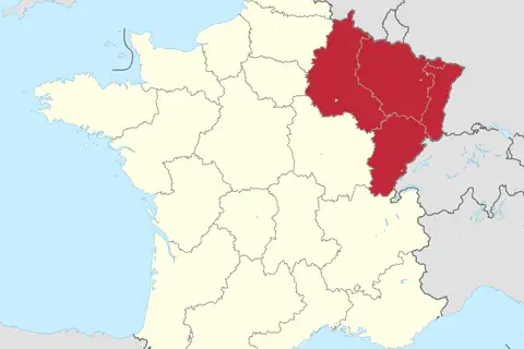 Map: Northeastern France Locator Map