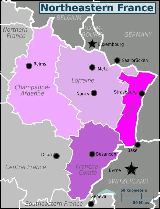 Map: Northeastern France Wv Map Svg