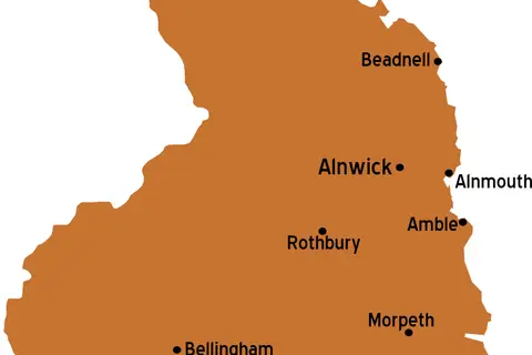 Map: Northumberland Map