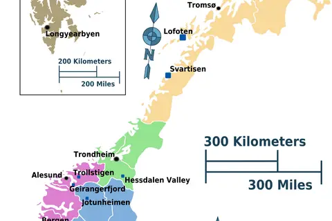 Map: Norway Regions Map