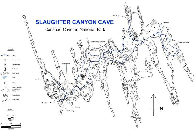 Map: Nps Carlsbadcavernsslaughtercanyoncave Map