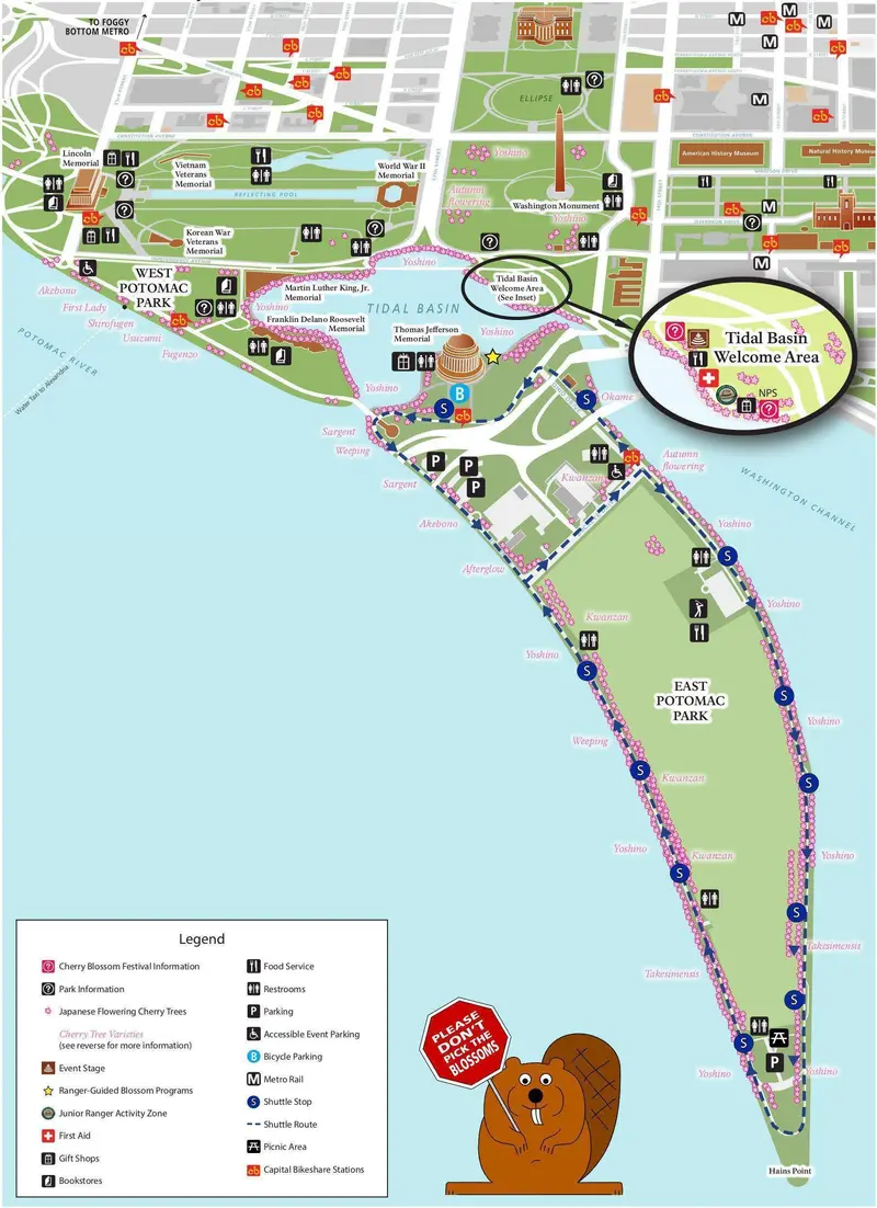Map: Nps Cherryblossomfestival Map
