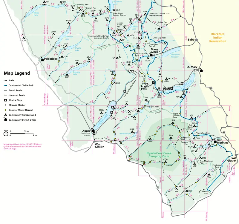 Map: Nps Glacierbackcountrycampsite Map