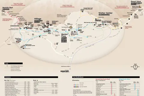 Map: Grand Canyon South Rim Pocket Map (NPS)
