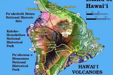 Map: Nps Hawaiivolcanoesregional Map