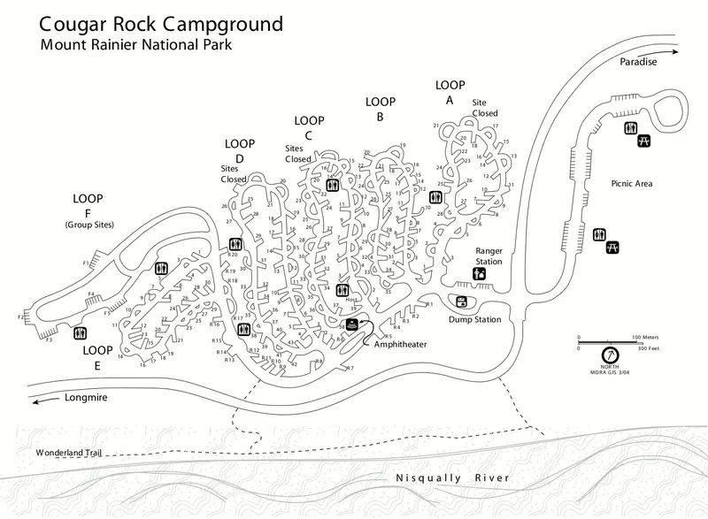 Map: Nps Mountrainiercougarrockcampground Map