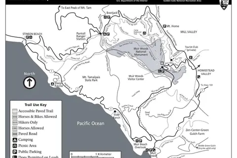 Map: Muir Woods Trail Map (NPS)