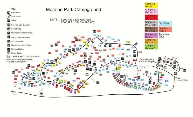 Map: Nps Rockymountainmoraineparkcampground Map