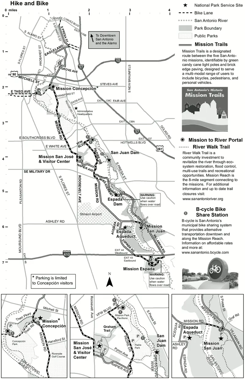 Map: Nps Sanantoniomissionshikebike Map