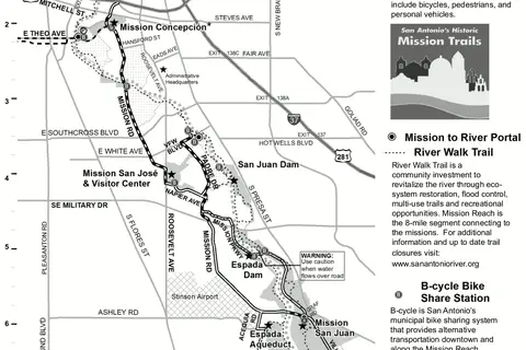Map: Nps Sanantoniomissionshikebike Map