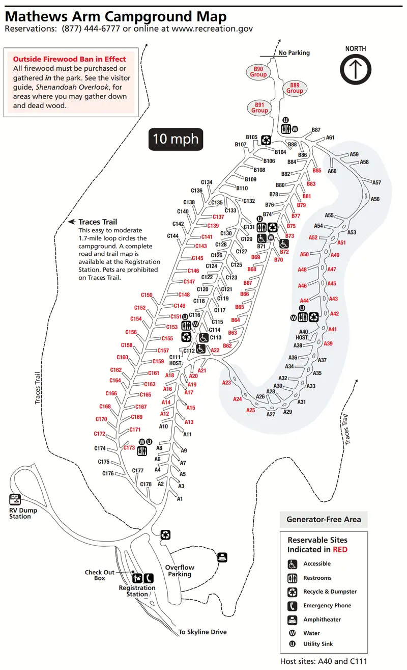 Map: Nps Shenandoahmathewsarmcampground Map
