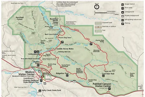 Map: Nps Theodorerooseveltsouthunit Map