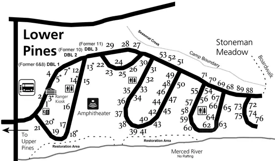 Map: Nps Yosemitelowerpinescampground Map