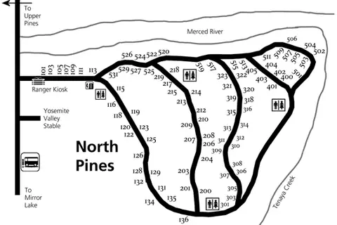 Map: Nps Yosemitenorthpinescampground Map
