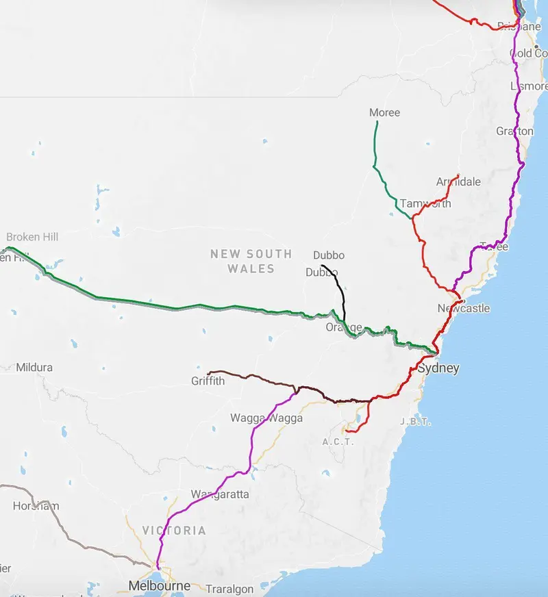 Map: Nsw Trains Map