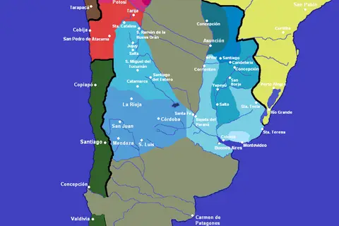 Map: Nuevo Mapa del Virreinato del Rio de la Plata