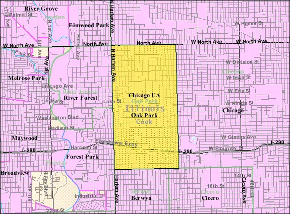 Map: Oak Park Il 2009 Reference Map