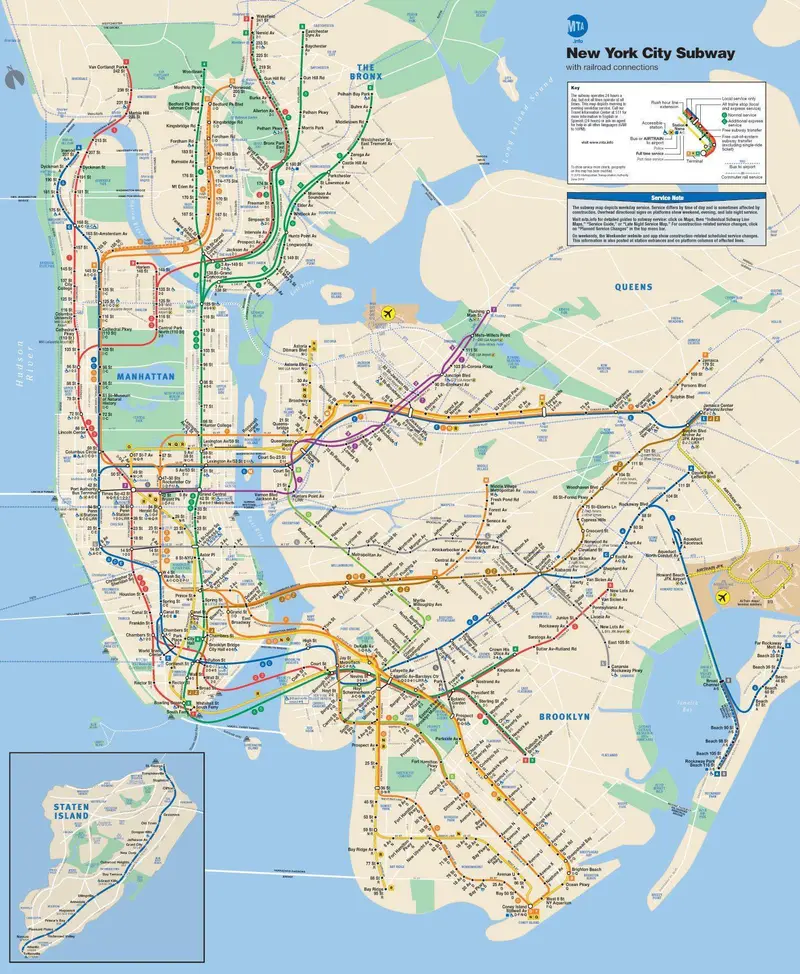 Map: Official New York City Subway Map 2013 Vc