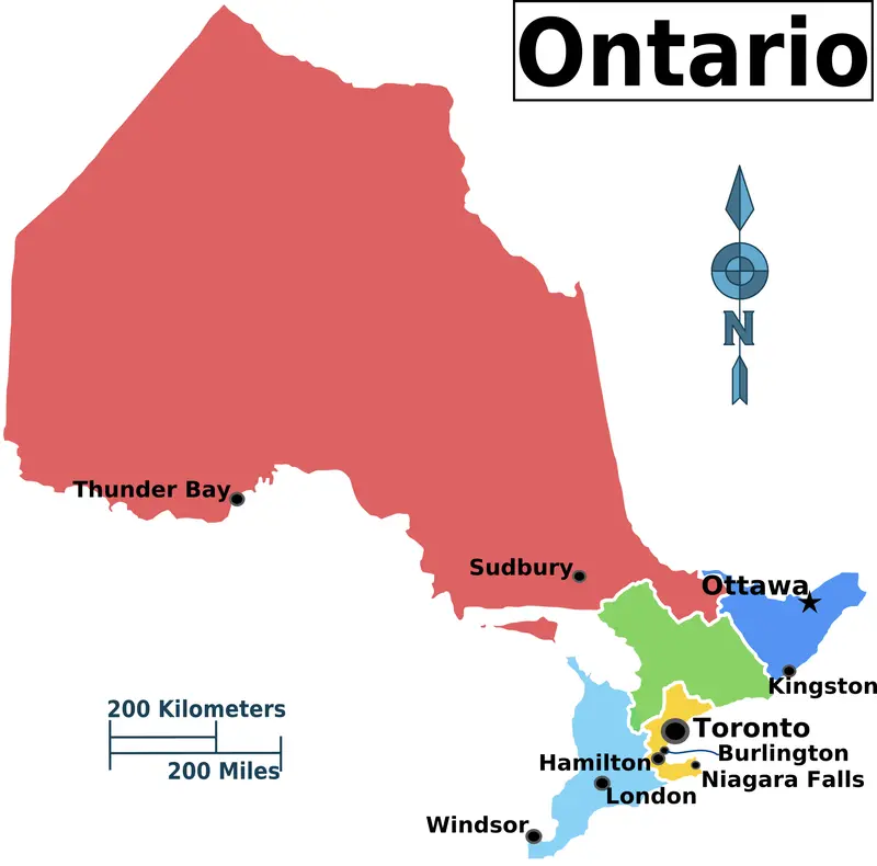 Map: Ontario Regions Map