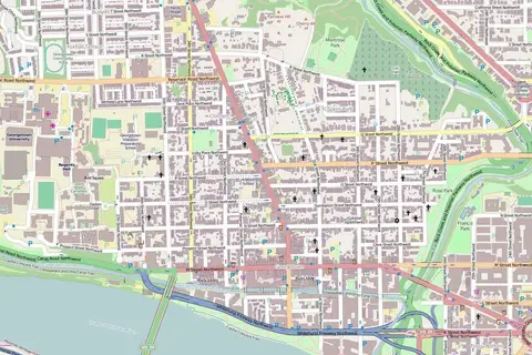 Map: Opensteet Map of Georgetown Washington Dc 2014