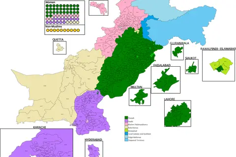 Map: Pakistan National Assembly Constituency Map 2022