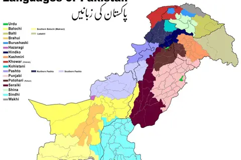 Map: Pakistani Languages Map