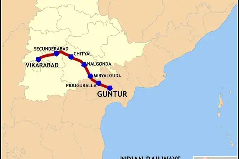 Map: Palnadu Express Gntvkb Route Map