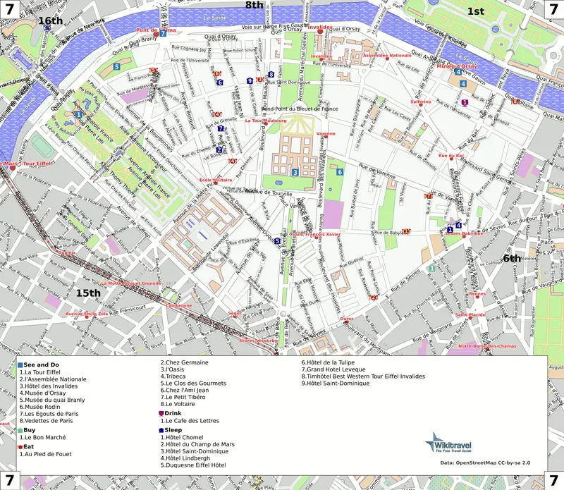 Map: Paris 7Th Arrondissement Map with Listings