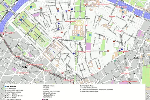 Map: Paris 7Th Arrondissement Map with Listings