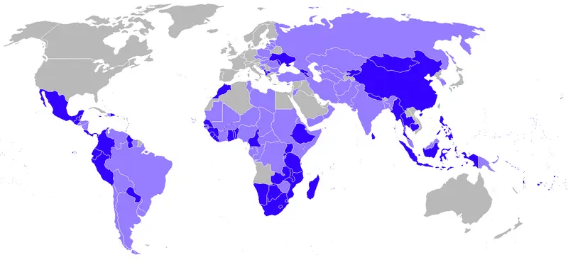 Map: Peace Corps Map 2019