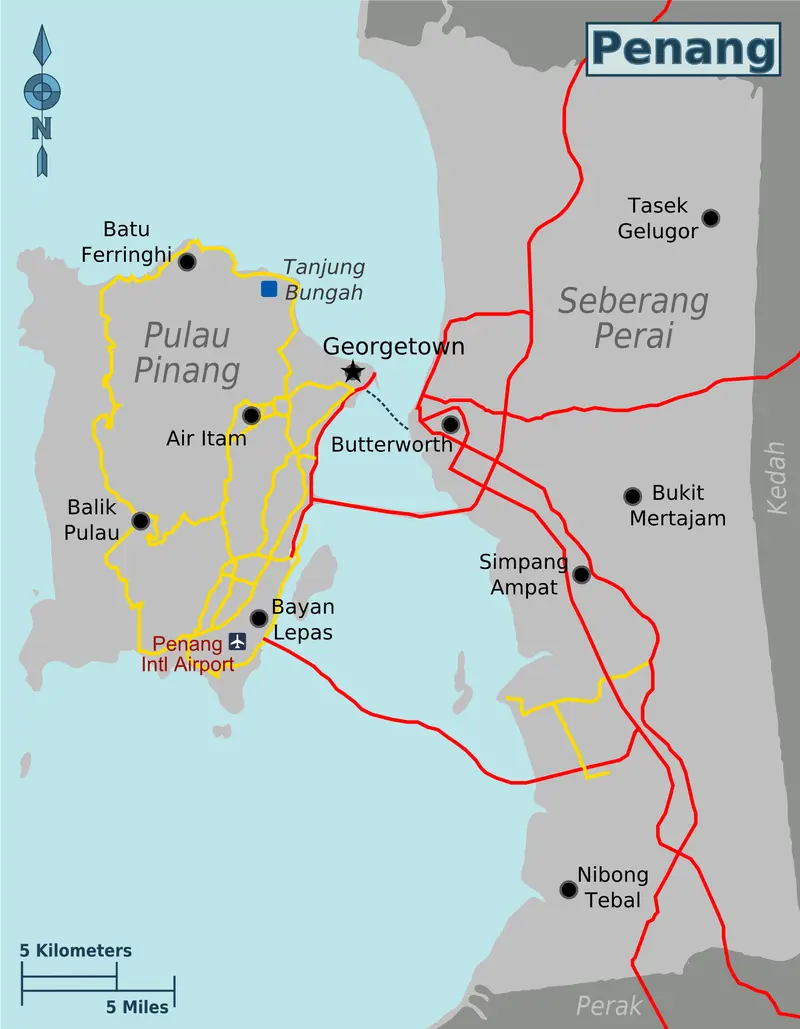 Map: Penang Wikivoyage Map
