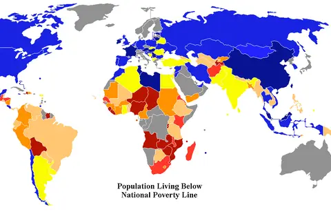 Map: Percent Poverty World Map