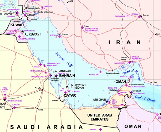 Map: Persian Gulf Map