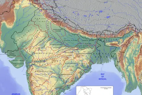 Map: Physical Map of India