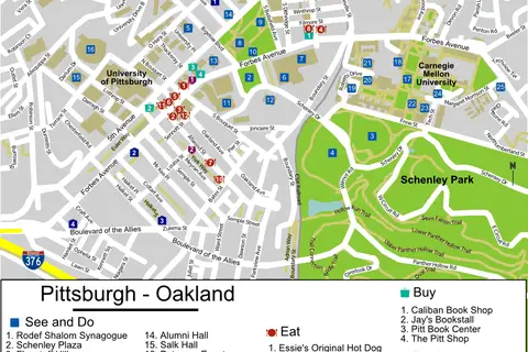 Map: Pittsburgh Oakland Map