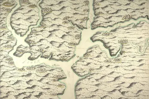 Map: “Plan of Plymouth Harbour” from the late 17th Century. from the King George III Topographical Collection.