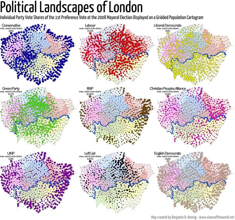 Map: Political Landscapes of London